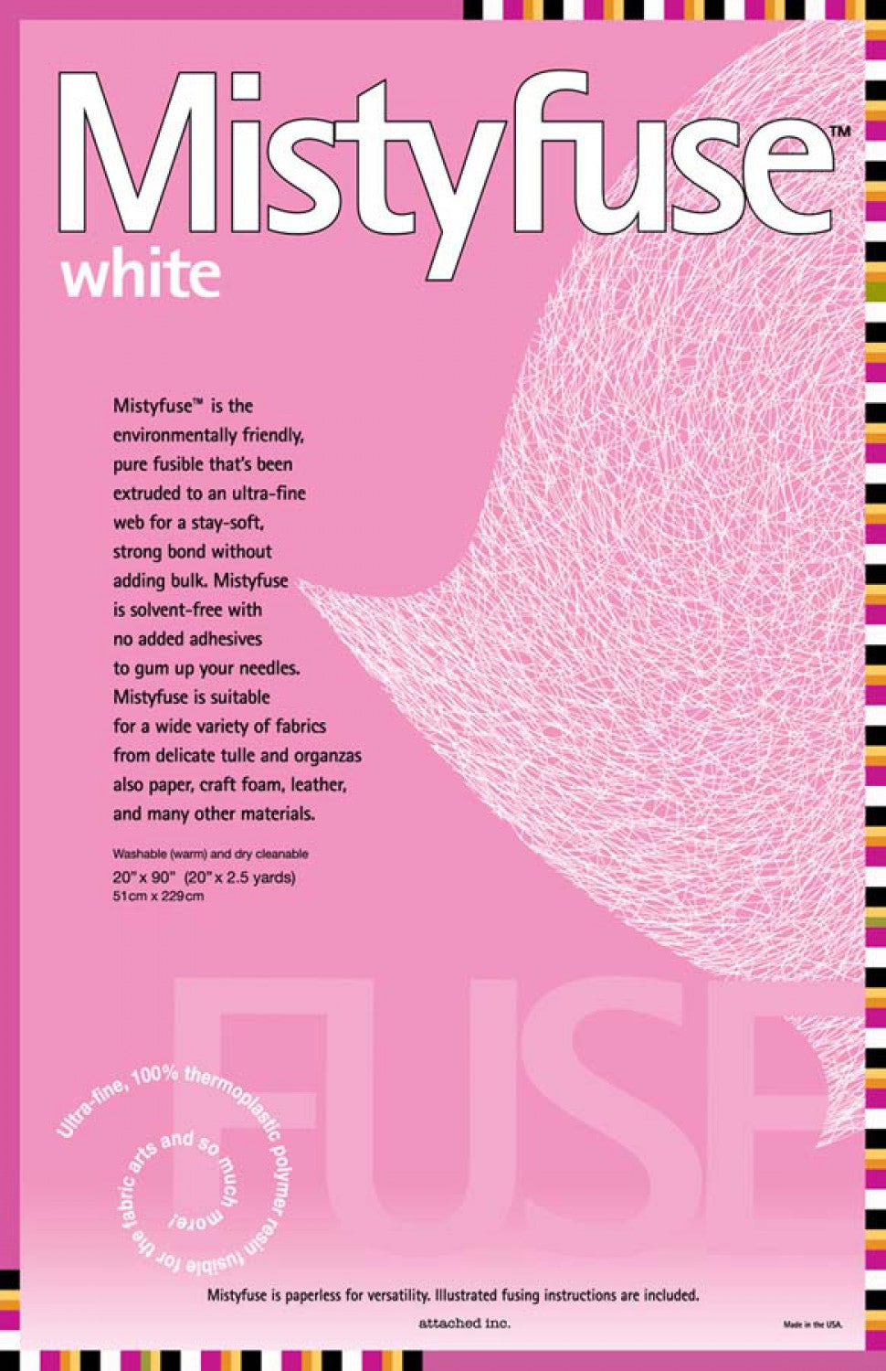 Mistyfuse - Ultra lightweight - Fusible web - double sided - 20" wide - 1/2 yard