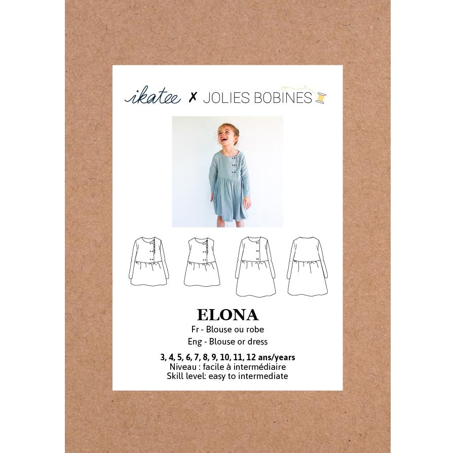 Ikatee - ELONA blouse & dress - 3-12 years - Paper Sewing Pattern