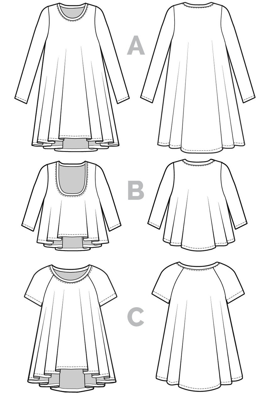 Ebony Knit Dress & T-Shirt - By Closet Core Patterns