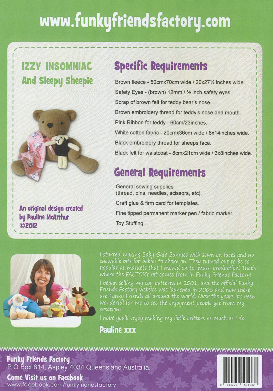 Funky Friends Factory - Izzy Insomniac Teddy Bear and Lamb Toy