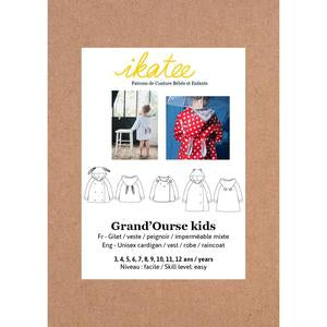 Ikatee - GRAND'OURSE Kids Cardigan - 3-12Y - Paper sewing pattern