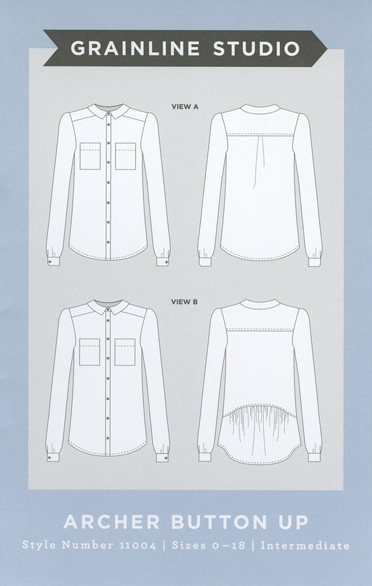 Archer Button Up Shirt Pattern - Grainline Studio