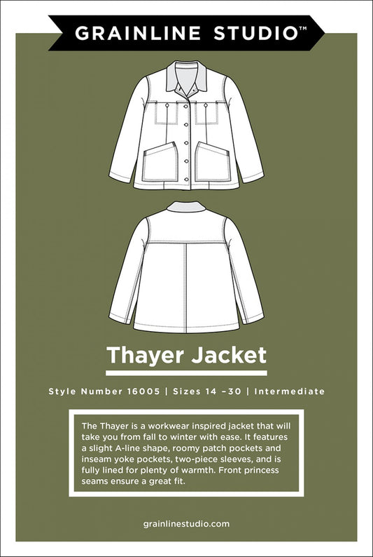 The Thayer Jacket Pattern - Size 14-30 - Grainline Studio