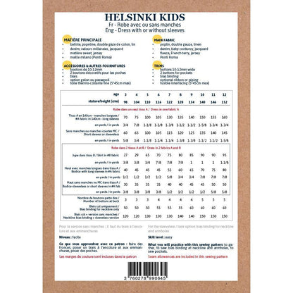 Ikatee - HELSINKI Kids dress - 3/12Y - Paper Sewing Pattern