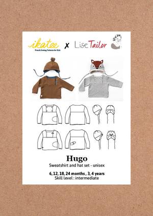 Ikatee - HUGO sweatshirt + hat set - Baby 6M/4Y - Paper Sewing Pattern