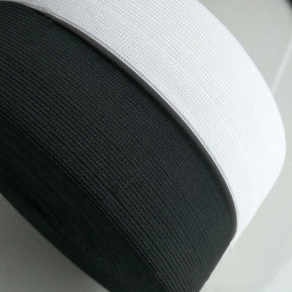 51mm (2'') Soft Knitted Elastic - Black - By the Yard