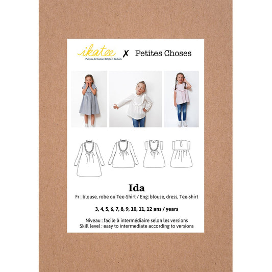 Ikatee - IDA shirt & dress - Kids 3/12 - Paper Sewing Pattern