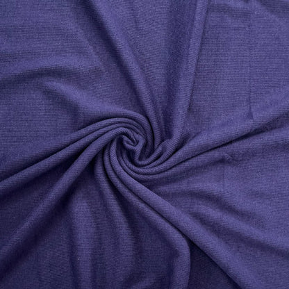 Bamboo Cotton Rib 2x2 - Dark Purple - Ribbed Knit