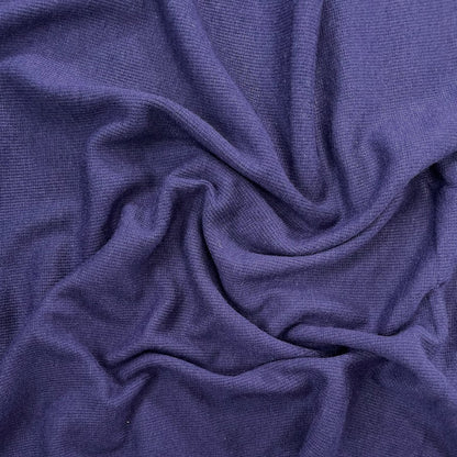 Bamboo Cotton Rib 2x2 - Dark Purple - Ribbed Knit