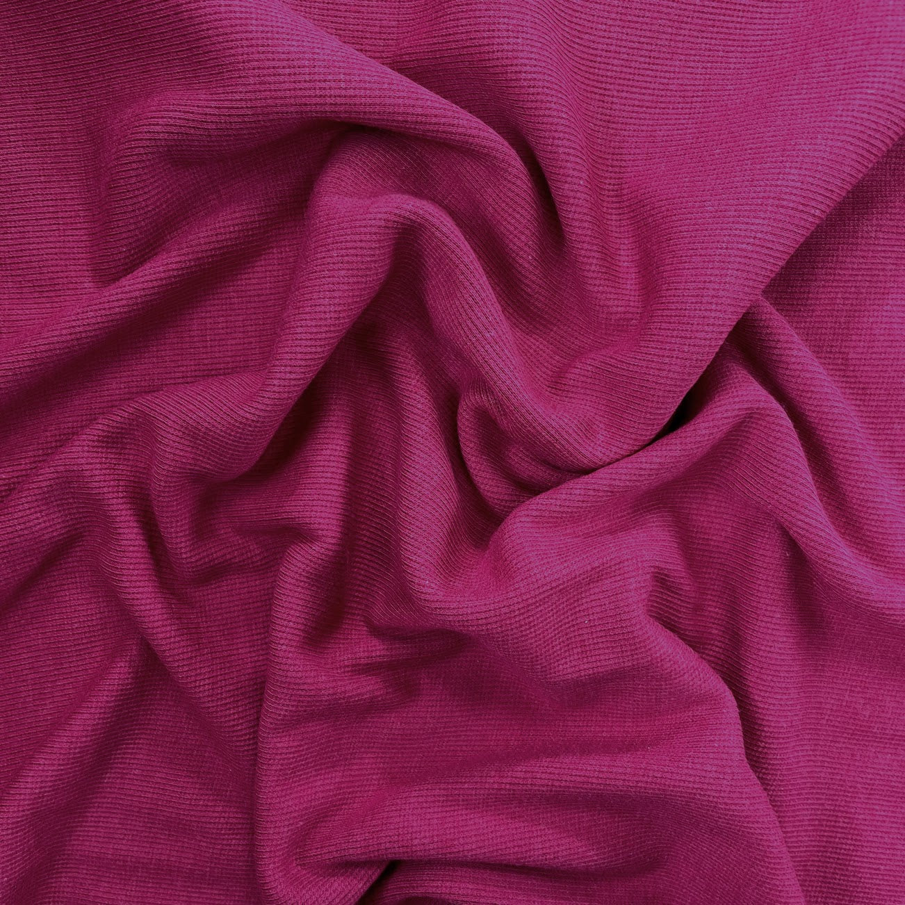 Bamboo Cotton Rib 2x2 - Dark Pink - Ribbed Knit