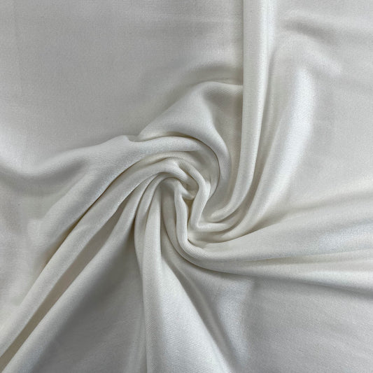 Bamboo Organic Cotton Natural White Fleece Fabric, 340GSM