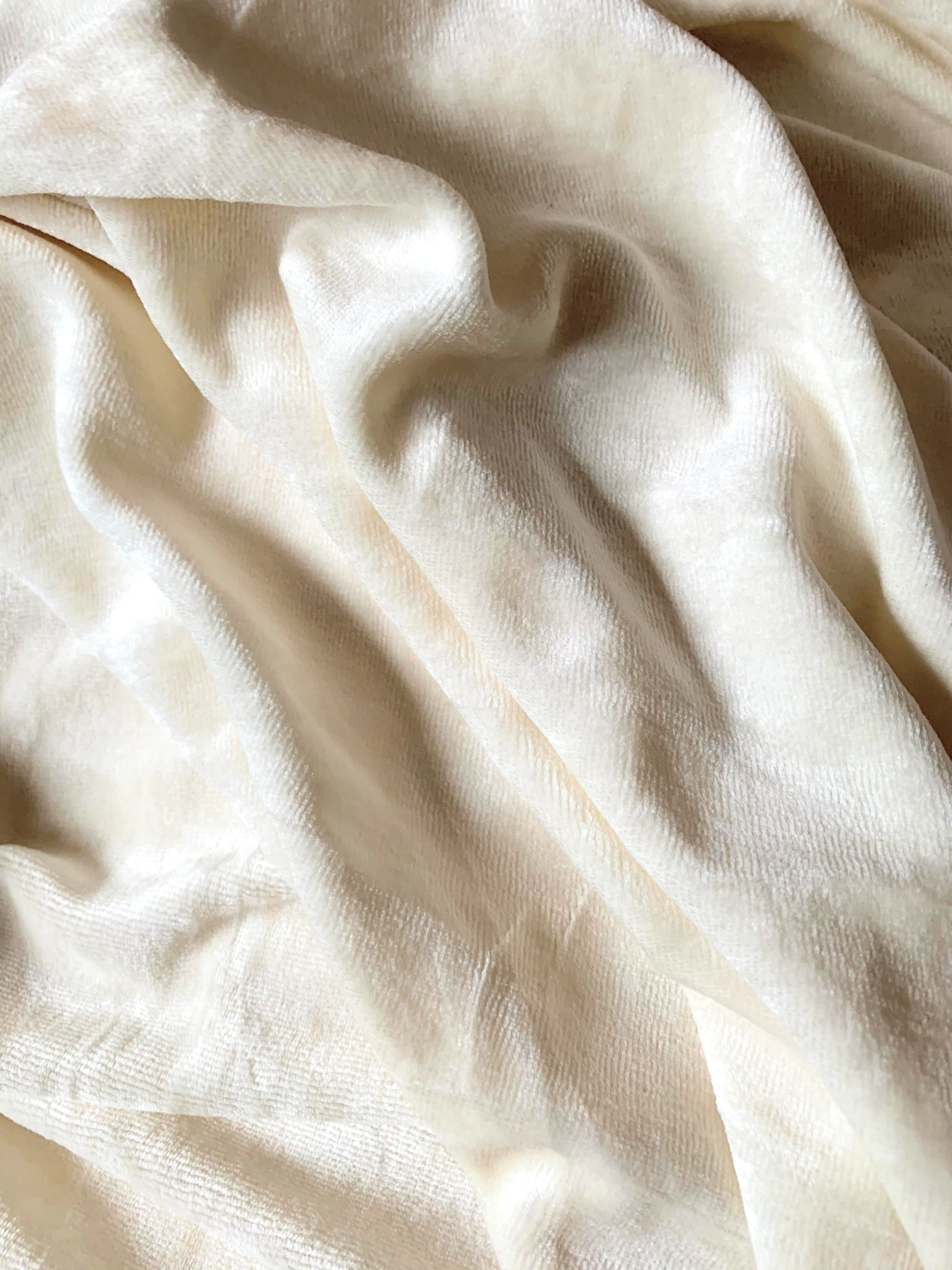 Off-White Organic Cotton Velour Fabric – Nature's Fabrics