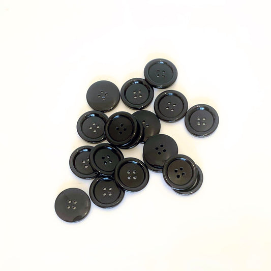Black Suit Bulk Suit Buttons Size: #32 - 20mm (4⁄5″) - Set of 5 Buttons