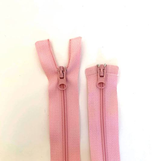 Two Way Separating Zipper - Light Weight #3 Nylon Coil 76cm (30") - Pink