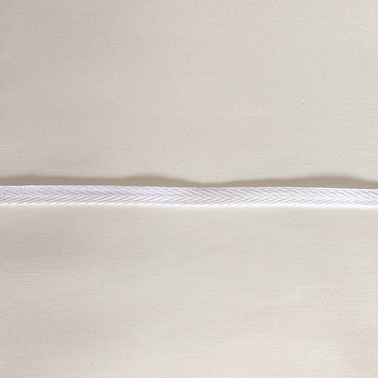 6mm Herringbone Twill Tape 100% Cotton - White