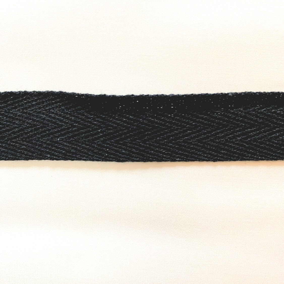 13mm Herringbone Twill Tape 100% Cotton - Black