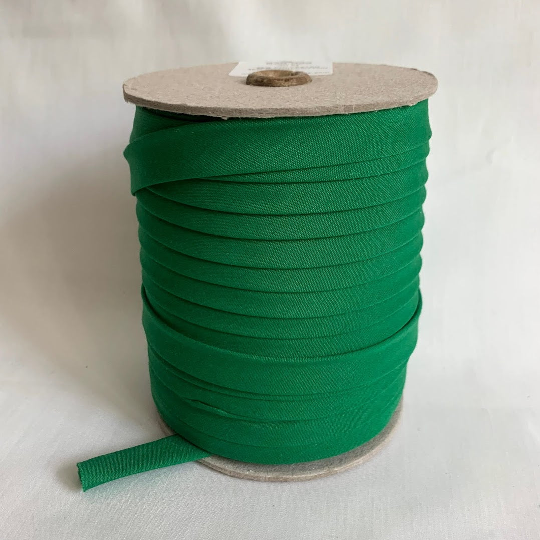Extra Wide Double Fold Bias Tape 13mm (1/2") - Kelly Green - Bulk / By the Yard