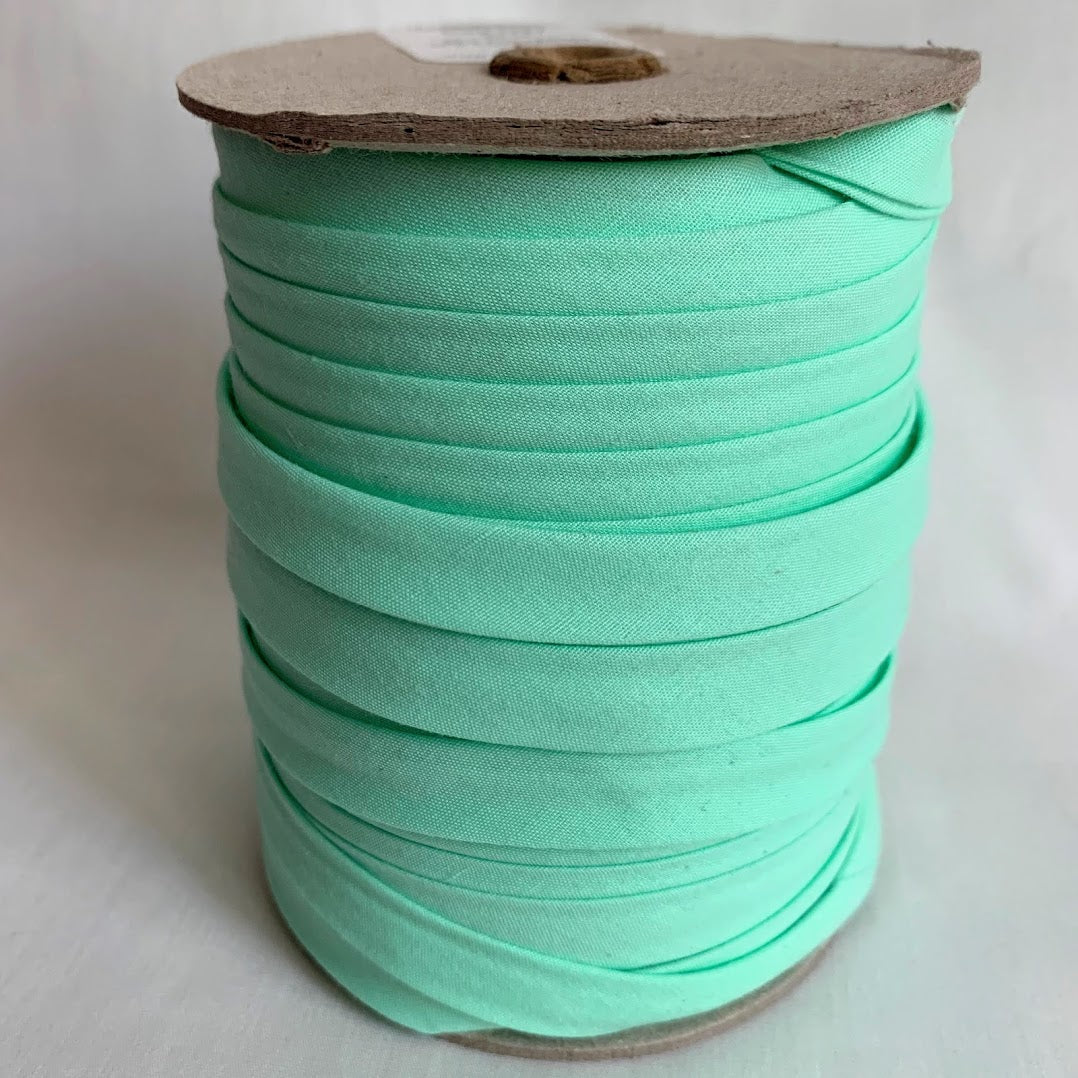 Extra Wide Double Fold Bias Tape 13mm (1/2") - Mint Green - By the Yard