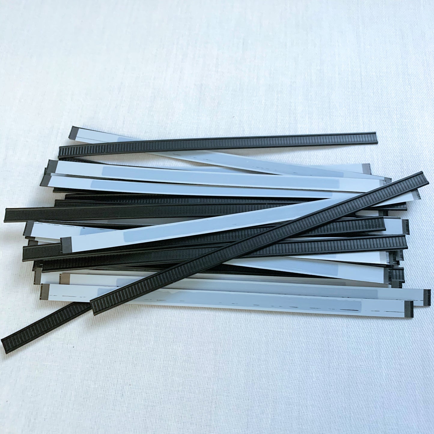 Flexible Double Wire Adhesive Plastic Nose Bridge Strips - 7" x 5/16" - 89mm x 8mm
