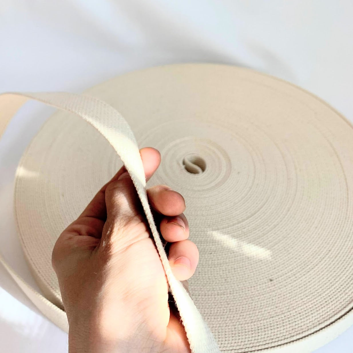 38mm (1.5 inch) Heavy-weight Cotton Webbing Tape 100% Cotton - Natural