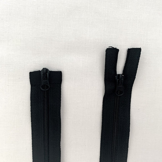 Two Way Separating Zipper - Light Weight #3 Nylon Coil 76cm (30") - Black