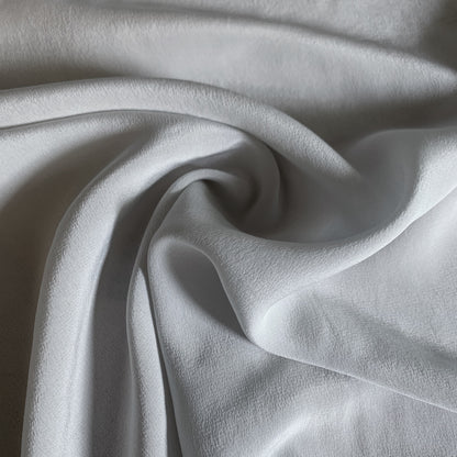 Silver Grey Silk Crepe De Chine 16 Momme - 16mm CDC - Extra Wide 54"