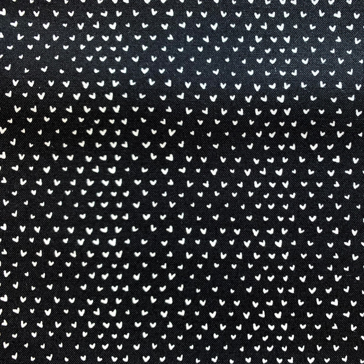 Intermix Wee Gallery Cotton Fabric - Tiny Hearts - Black and White