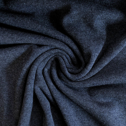 Bamboo Cotton Rib 2x2 - Heathered Lake Blue - Ribbed Knit – Riverside  Fabrics