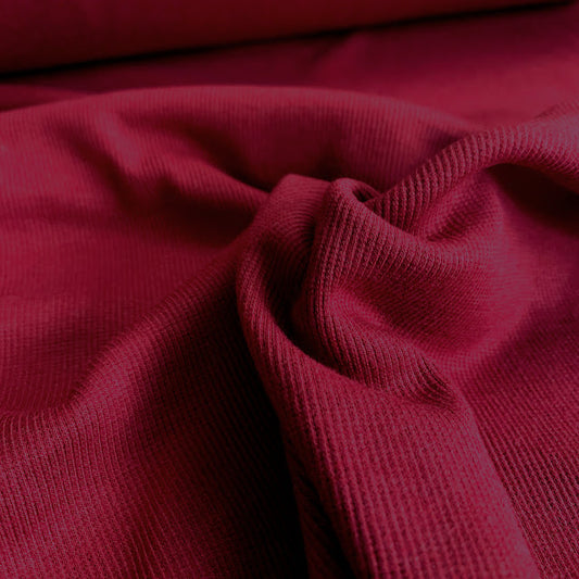 Bamboo Cotton Rib 2x2 - Scarlet - Ribbed Knit