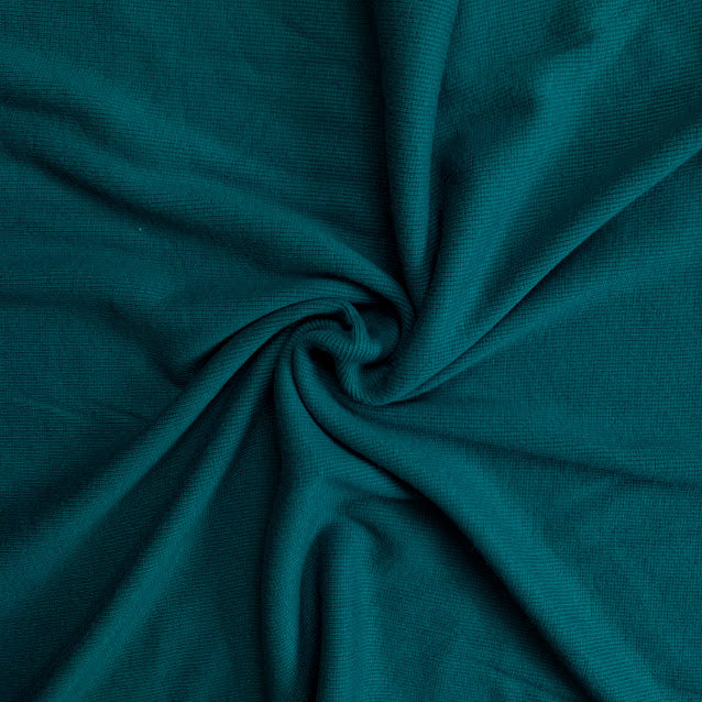 Bamboo Cotton Rib 2x2 - Peacock - Teal Ribbed Knit