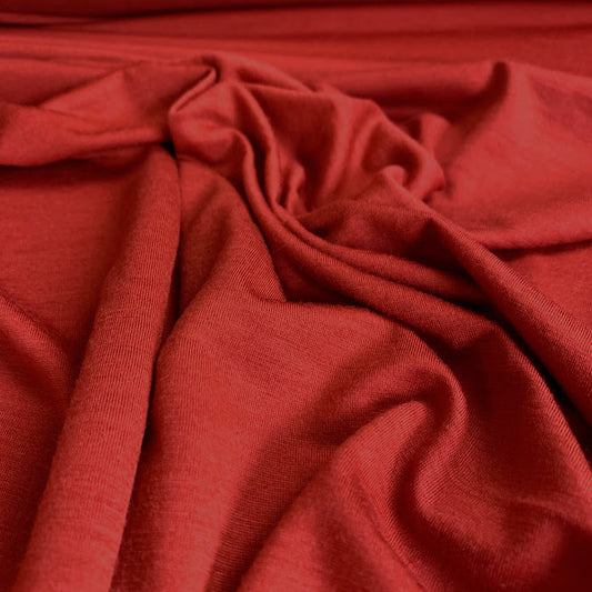 Superfine Merino Wool Jersey - Nova Red