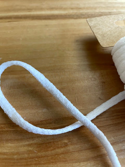 5mm Soft Knit Latex Free Nylon Elastic - White