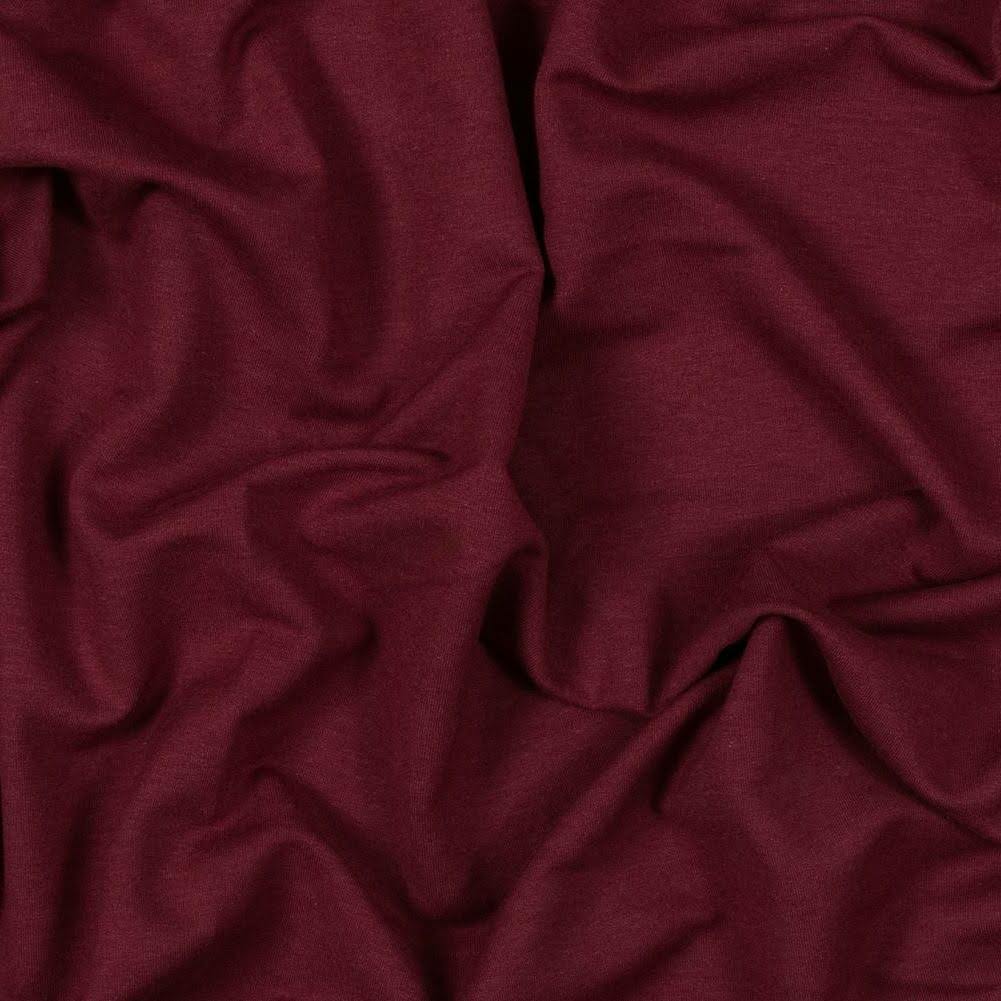 TENCEL™ Lyocell Organic Cotton Brushed Stretch Sweatshirt Fleece - Burgundy