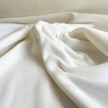 TENCEL™ Lyocell Organic Cotton 2x2 Ribbed Knit - Ivory / Off-white