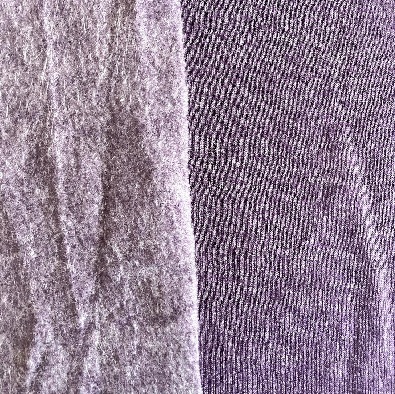 Hemp Repreve (RPet) Brushed Sweatshirt Fleece - Heather Plum