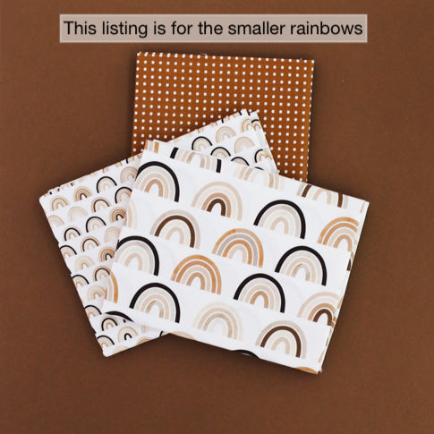Small Rainbows - Natural - Ann Kelle - Digital Print - Cotton Fabric