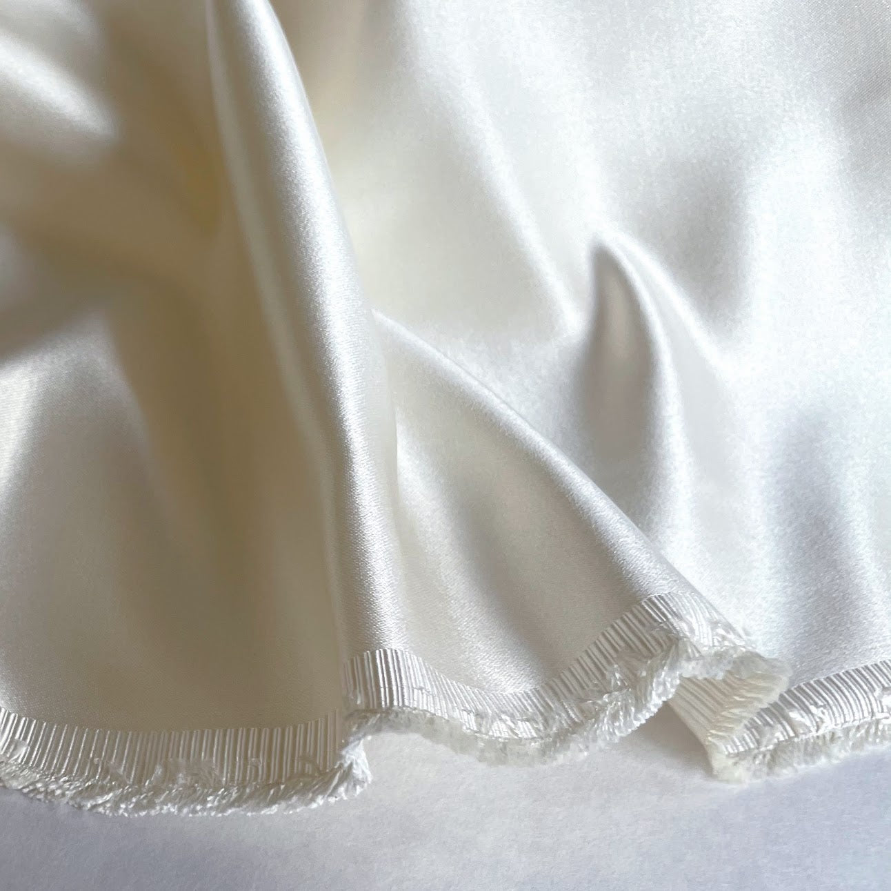 Double Face Duchess Satin - 100% Silk - Ivory / Off-White - Extra Heavy 35mm - Extra Wide 60"