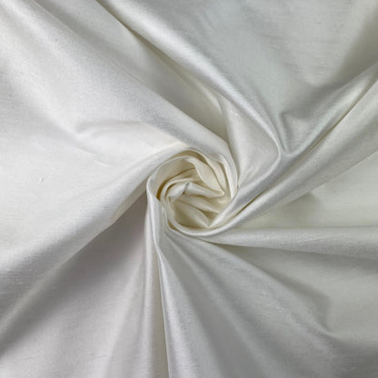 Satin Faced Silk Shantung - 25mm - Ivory - 25 momme - 55" Wide