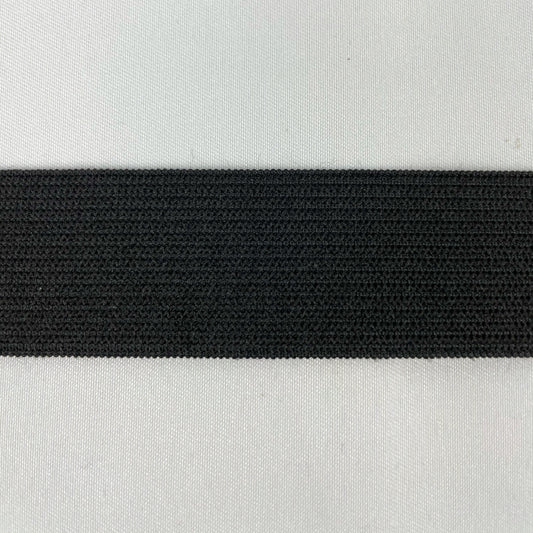 25mm (1") Soft Pre-Shrunk Knitted Elastic - Black