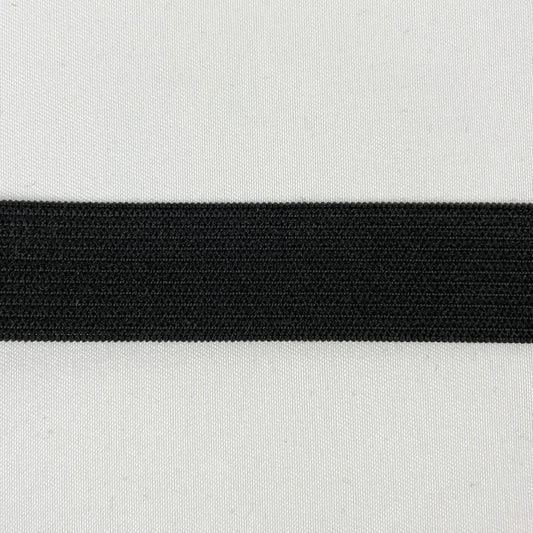 19mm (3/4") Soft Pre-Shrunk Knitted Elastic - Black