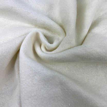 Hemp Organic Cotton Knit Fleece - Natural Off-White