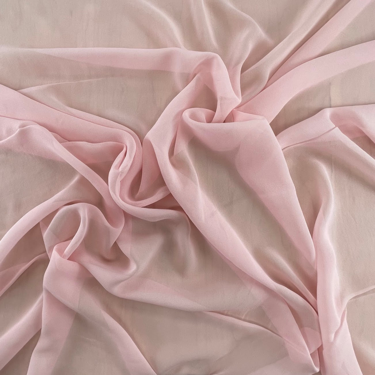 > All Silk Fabrics > Silk stretch chiffon fabric, 10mm, 42,  pink color group