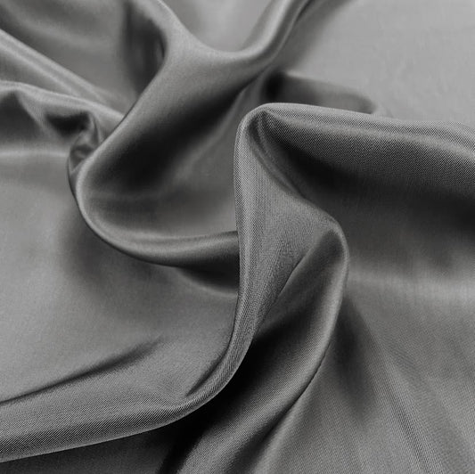 Two Tone Yarn Dyed Dark Gray Bemberg Lining Cupro Rayon Fabric