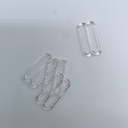 Flexible Plastic Rings and Sliders for 20mm Bra Elastic - per Pair