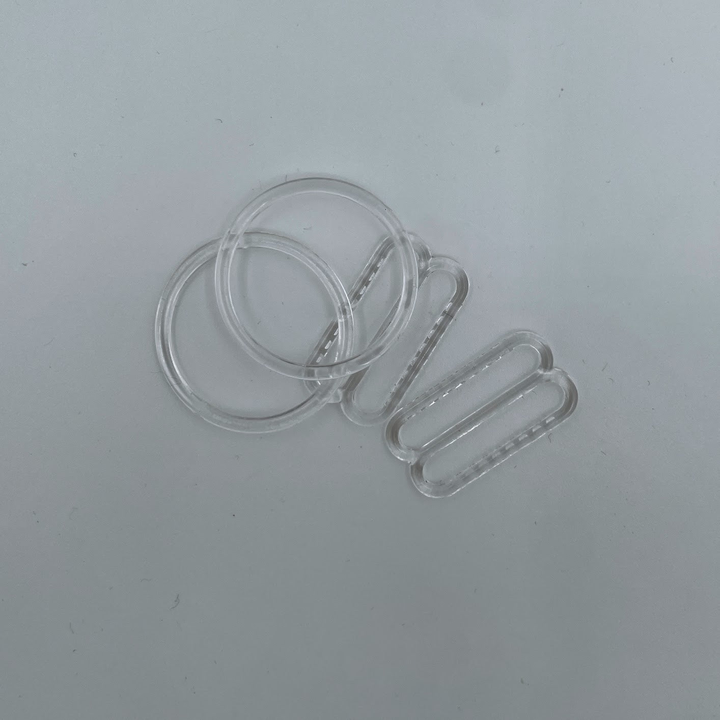 Flexible Plastic Rings and Sliders for 20mm Bra Elastic - per Pair