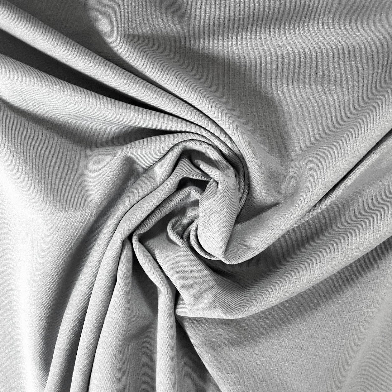 TENCEL™ Lyocell Organic Cotton Brushed Stretch Sweatshirt Fleece - Silver Grey