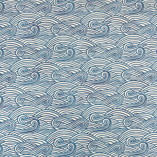 Swim Knit - UPF 50 - Blue Waves - Deadstock - 250gsm - Recycled Polyester