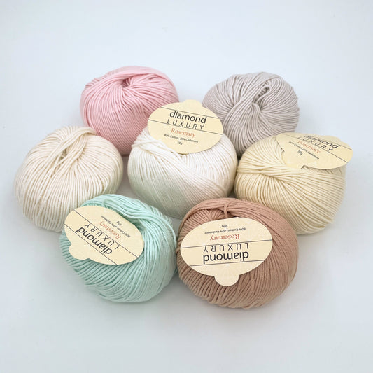 Rosemary Cashmere / Cotton -  Worsted - 50g - 8 Colorways