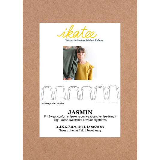 Ikatee - JASMIN sweatshirt/dress - kids 3/12- Paper Sewing Pattern