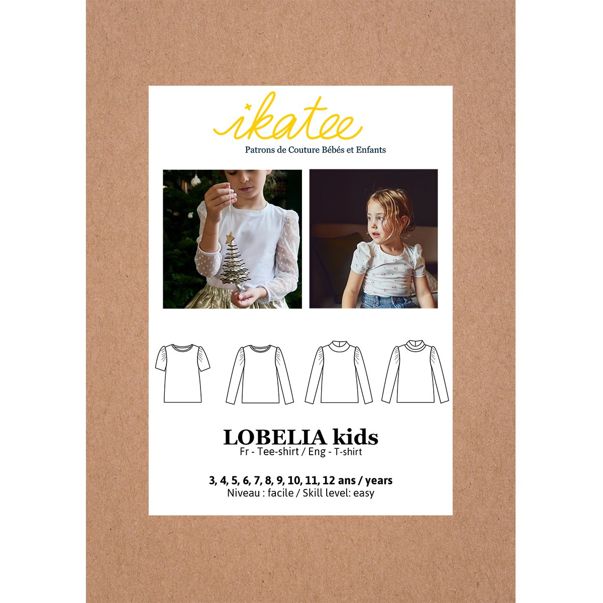 Ikatee - LOBELIA Tee-shirt - Kids 3-12Y-Paper Sewing Pattern